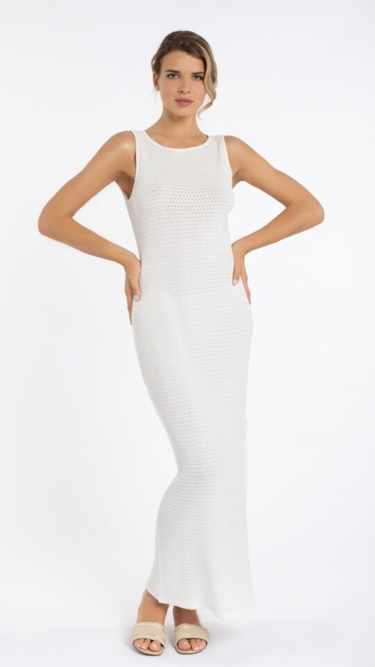 sku: S24-00LS0103 | Brand: Marc Andre  | Size: 36 38 40 42 44 46  | Colors: Белый  | Бренды Marc&Andre | Пляжная одежда | Title: Платье SLEEK MODERN