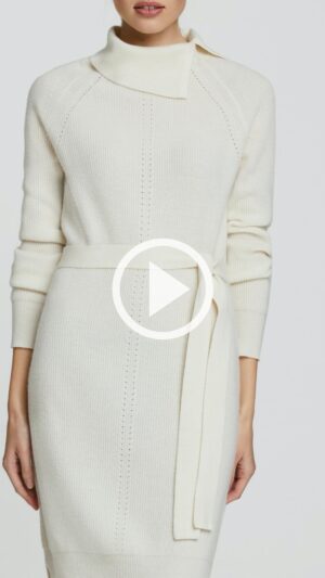 sku: W23-00CH0703 | Brand: Marc Andre  | Size: 36 38 40 42  | Colors: Белый  | Бренды Marc&Andre | Кашемир Кардиганы | Title: Платье - туника ELEGANT CONTUR
