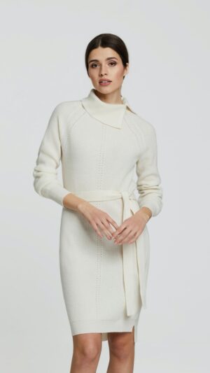 sku: W23-00CH0703 | Brand: Marc Andre  | Size: 36 38 40 42  | Colors: Белый  | Бренды Marc&Andre | Кашемир Кардиганы | Title: Платье - туника ELEGANT CONTUR