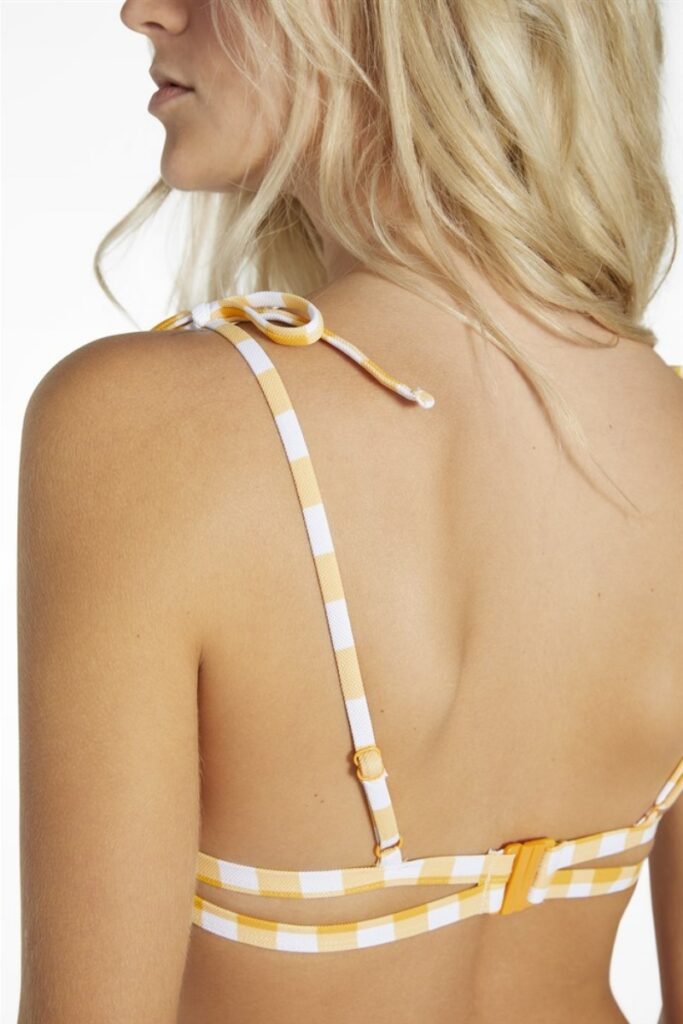 sku: 81625 | Brand: Ysabel Mora  | Size: 100 B 85 B 90 B 95 B  | Colors: Желтый/Белый  | Бренды Ysabel Mora | Купальники Раздельные | Title: Купальник раздельный YELLOW PLAID