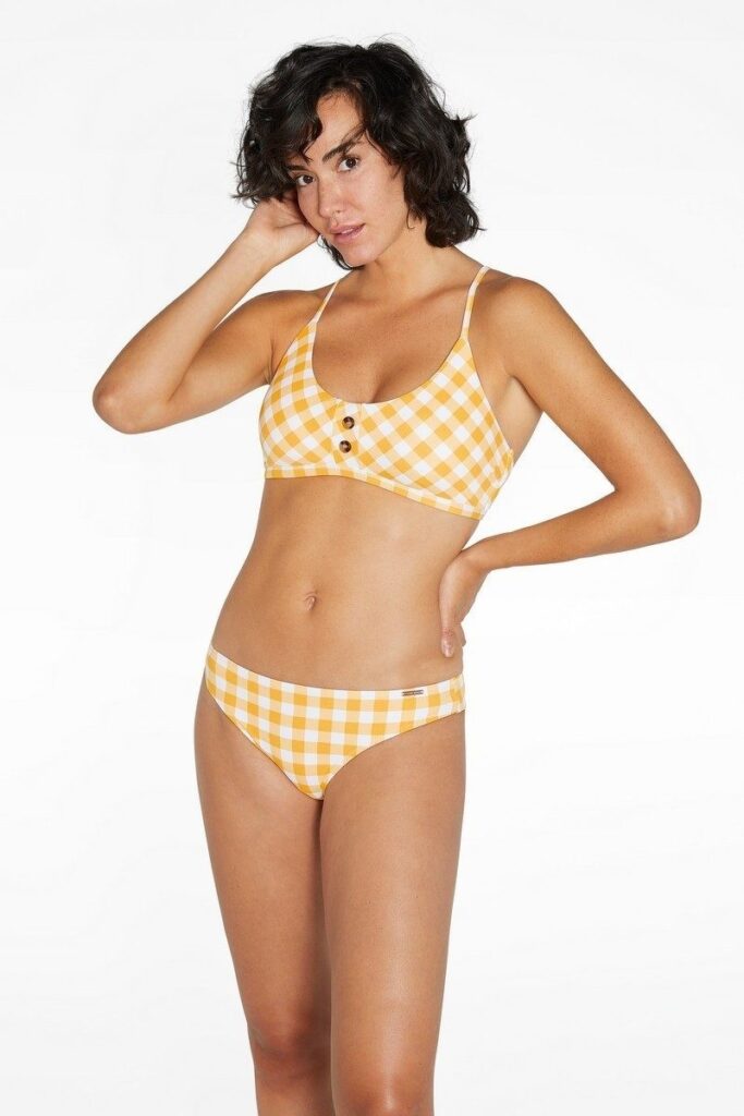 sku: 81626 | Brand: Ysabel Mora  | Size: 100 B 85 B 90 B 95 B  | Colors: Желтый/Белый  | Бренды Ysabel Mora | Купальники Раздельные | Title: Купальник раздельный YELLOW PLAID