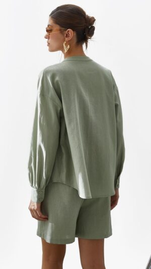 sku: 61784 | Brand: Laete  | Size: XL/2XL XS/S M/L  | Colors: Бежевый Оливковый  | Бренды Laete | Пляжная одежда | Title: Рубашка