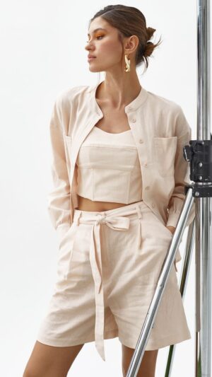 sku: 61784 | Brand: Laete  | Size: XL/2XL XS/S M/L  | Colors: Бежевый Оливковый  | Бренды Laete | Пляжная одежда | Title: Рубашка