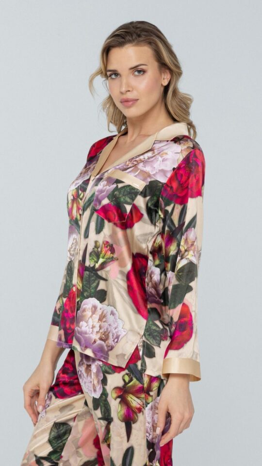 sku: W23-00SS107 | Brand: Marc Andre | Size: 36 38 40 42 44 | Colors: Бежевый | Бренды Marc&Andre | Домашняя одежда Рубашки | Title: Рубашка PETAL BEAUTY