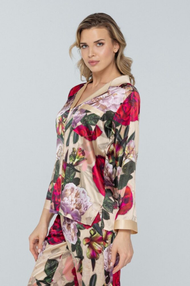 sku: W23-00SS107 | Brand: Marc Andre  | Size: 36 38 40 42 44  | Colors: Бежевый  | Бренды Marc&Andre | Домашняя одежда Рубашки | Title: Рубашка PETAL BEAUTY