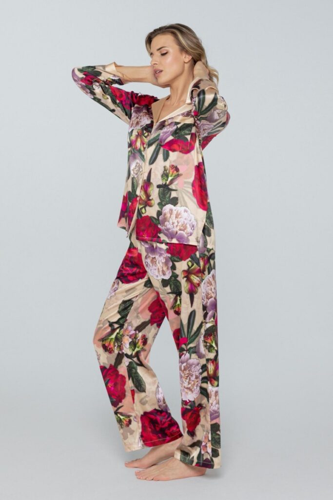 sku: W23-00SS107 | Brand: Marc Andre  | Size: 36 38 40 42 44  | Colors: Бежевый  | Бренды Marc&Andre | Домашняя одежда Рубашки | Title: Рубашка PETAL BEAUTY