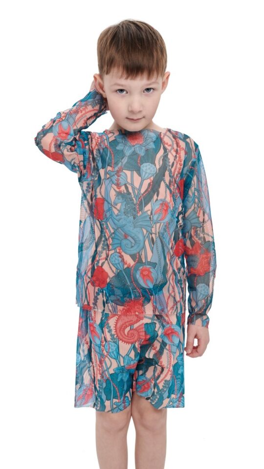 sku: 24002210 | Brand: RoDaSoleil  | Size: 104 110 116 122 128 134 140 146 152 158  | Colors: Цветной  | Бренды RoDaSoleil | Детские купальники | Title: Шорты детские МОРСКИЕ ЕДИНОРОГИ