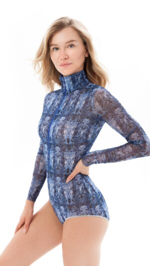 sku: 23003699 | Brand: Roda Soleil  | Size: XSmall Small Medium Large XLarge  | Colors: Голубой  | Бренды RoDa Soleil | Купальники Слитные | Title: Слитный купальник ГОЛУБАЯ ЗМЕЯ