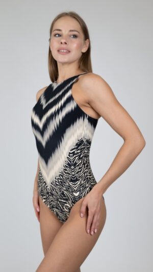sku: UNA 23J | Brand: Bip-Bip  | Size: 36 38 40 42 44  | Colors: Черный/Песочный  | Бренды Bip-bip | Купальники Слитные | Title: Слитный купальник JETTY