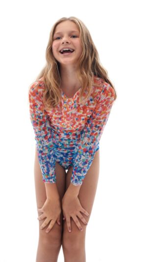 sku: 24002354 | Brand: Roda Soleil  | Size: 104 110 116 122 128 134 140 146 152 158  | Colors: Цветной  | Бренды RoDa Soleil | Детские купальники | Title: Слитный купальник КОНФЕТТИ