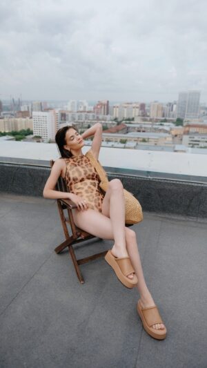 sku: 23001191 | Brand: RoDaSoleil  | Size: XSmall Small Medium Large XLarge  | Colors: Леопард  | Бренды RoDaSoleil | Купальники Слитные | Title: Слитный купальник ЛЕОПАРД ламинация