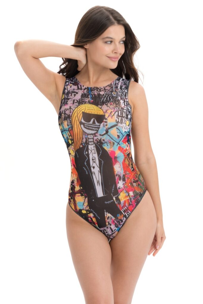 sku: 24001159 | Brand: RoDaSoleil  | Size: XSmall Small Medium Large  | Colors: Цветной  | Бренды RoDaSoleil | Купальники Слитные | Title: Слитный купальник СКЕЛЕТ