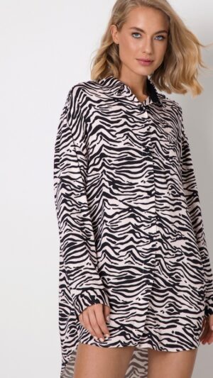 sku: AISHA | Brand: Aruelle | Size: XSmall Small Medium Large XLarge XXLarge | Colors: Розовый-Черный | Бренды Aruelle | Домашняя одежда Сорочки | Title: Сорочка AISHA