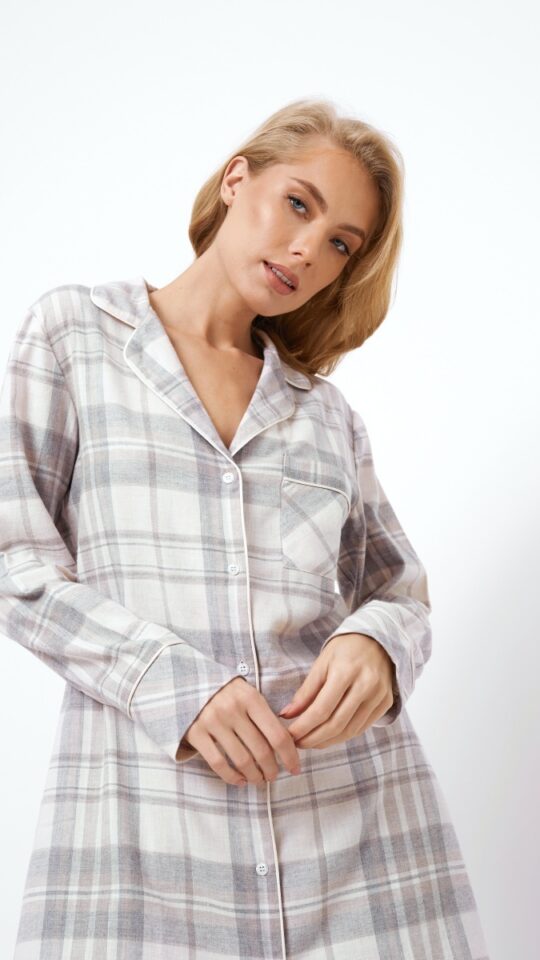 sku: AVERY | Brand: Aruelle  | Size: XSmall Small Medium Large XLarge XXLarge  | Colors: Серый/Бежевый  | Бренды Aruelle | Домашняя одежда Сорочки | Title: Сорочка AVERY