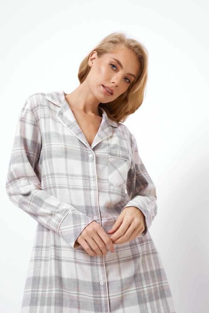 sku: AVERY | Brand: Aruelle | Size: XSmall Small Medium Large XLarge XXLarge | Colors: Серый/Бежевый | Бренды Aruelle | Домашняя одежда Сорочки | Title: Сорочка AVERY