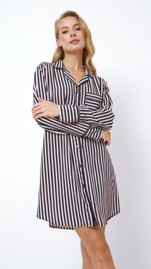 sku: BRITTANY | Brand: Aruelle  | Size: XSmall Small Medium Large XLarge XXLarge  | Colors: Черный/Розовый  | Бренды Aruelle | Домашняя одежда Сорочки | Title: Сорочка BRITTANY