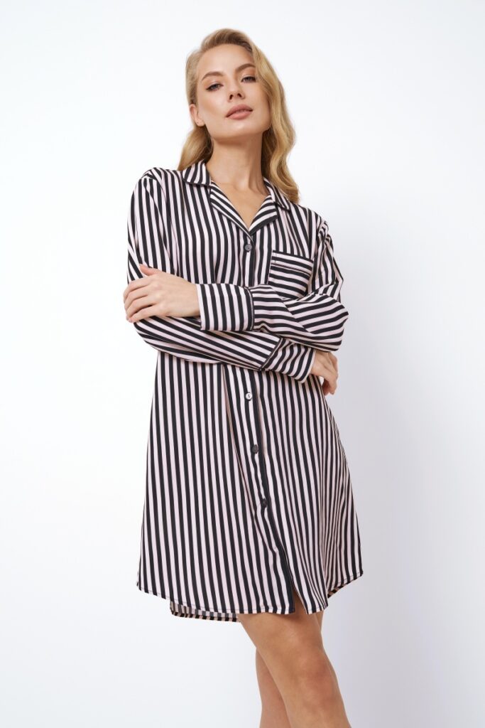 sku: BRITTANY | Brand: Aruelle  | Size: XSmall Small Medium Large XLarge XXLarge  | Colors: Черный/Розовый  | Бренды Aruelle | Домашняя одежда Сорочки | Title: Сорочка BRITTANY