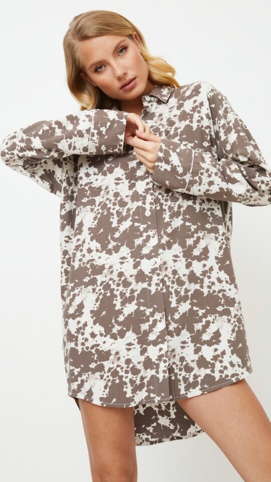 sku: CINNAMON | Brand: Aruelle  | Size: XSmall Small Medium Large XLarge XXLarge  | Colors: Латте/Молочный  | Бренды Aruelle | Домашняя одежда Сорочки | Title: Сорочка CINNAMON