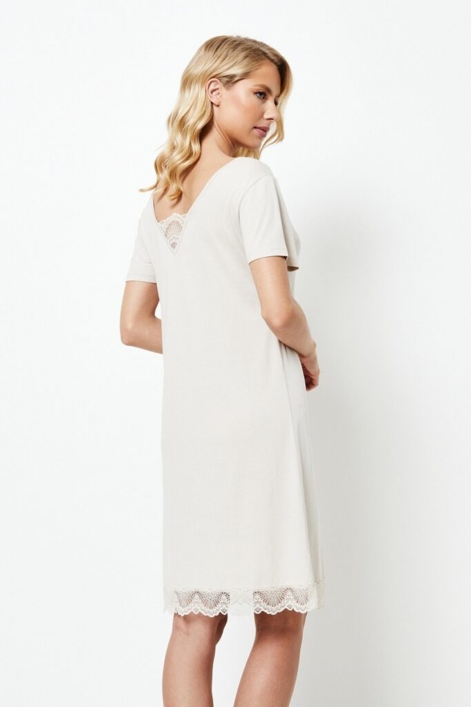 sku: EVELYN | Brand: Aruelle  | Size: XSmall Small Medium Large XLarge XXLarge  | Colors: Молочный  | Бренды Aruelle | Домашняя одежда Сорочки | Title: Сорочка EVELYN