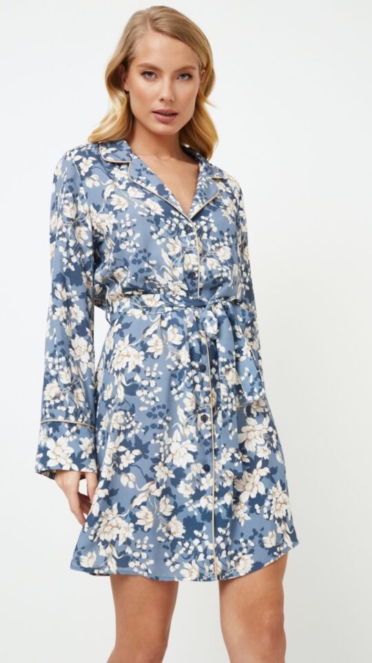 sku: FRANCINE | Brand: Aruelle | Size: XSmall Small Medium Large XLarge XXLarge | Colors: Серо-голубой | Бренды Aruelle | Домашняя одежда Сорочки | Title: Сорочка FRANCINE