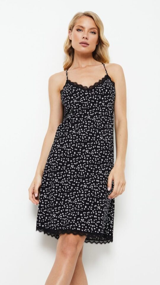 sku: GIULIA | Brand: Aruelle  | Size: XSmall Small Medium Large XLarge XXLarge  | Colors: Черный/Белый  | Бренды Aruelle | Домашняя одежда Сорочки | Title: Сорочка GIULIA