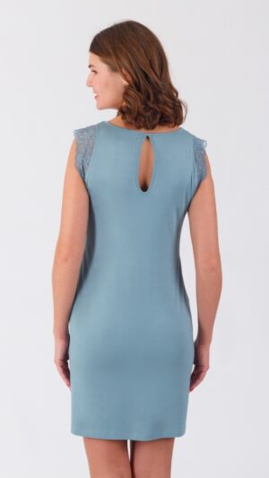 sku: С5429M | Brand: Rose&Petal  | Size: XSmall Small Medium Large XLarge XXLarge  | Colors: Бирюзово-голубой  | Бренды Rose&Petal | Домашняя одежда Сорочки | Title: Сорочка LAGON DE NUIT