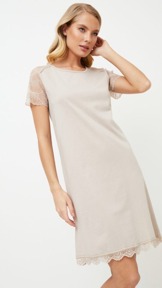 sku: MARIANNA | Brand: Aruelle  | Size: XSmall Small Medium Large XLarge XXLarge  | Colors: Бежевый  | Бренды Aruelle | Домашняя одежда Сорочки | Title: Сорочка MARIANNA