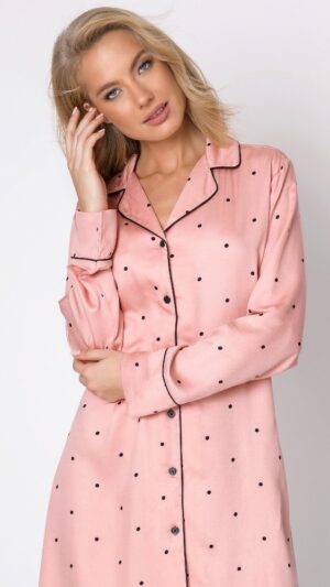 sku: MONA | Brand: Aruelle  | Size: XSmall Small Medium Large XLarge  | Colors: Розовый/Черный  | Бренды Aruelle | Домашняя одежда Сорочки | Title: Сорочка MONA