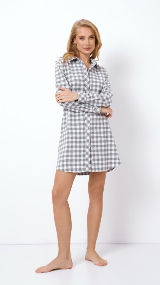 sku: STACY | Brand: Aruelle  | Size: XSmall Small Medium Large XLarge  | Colors: Серый/Белый  | Бренды Aruelle | Домашняя одежда Сорочки | Title: Сорочка STACY