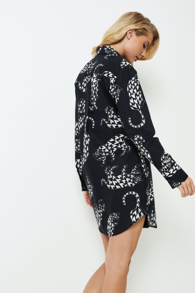 sku: TAMISHA | Brand: Aruelle  | Size: XSmall Small Medium Large XLarge XXLarge  | Colors: Черный/Белый  | Бренды Aruelle | Домашняя одежда Сорочки | Title: Сорочка TAMISHA