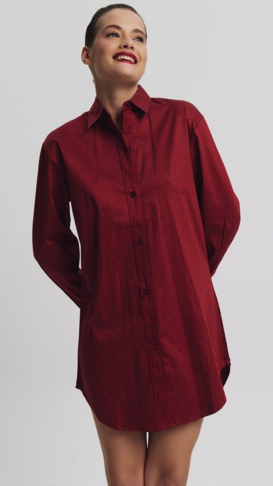 sku: VITTORIA | Brand: Aruelle  | Size: XSmall Small Medium Large XLarge XXLarge  | Colors: Бургундское вино  | Бренды Aruelle | Домашняя одежда Сорочки | Title: Сорочка VITTORIA