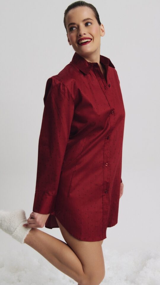 sku: VITTORIA | Brand: Aruelle  | Size: XSmall Small Medium Large XLarge XXLarge  | Colors: Бургундское вино  | Бренды Aruelle | Домашняя одежда Сорочки | Title: Сорочка VITTORIA