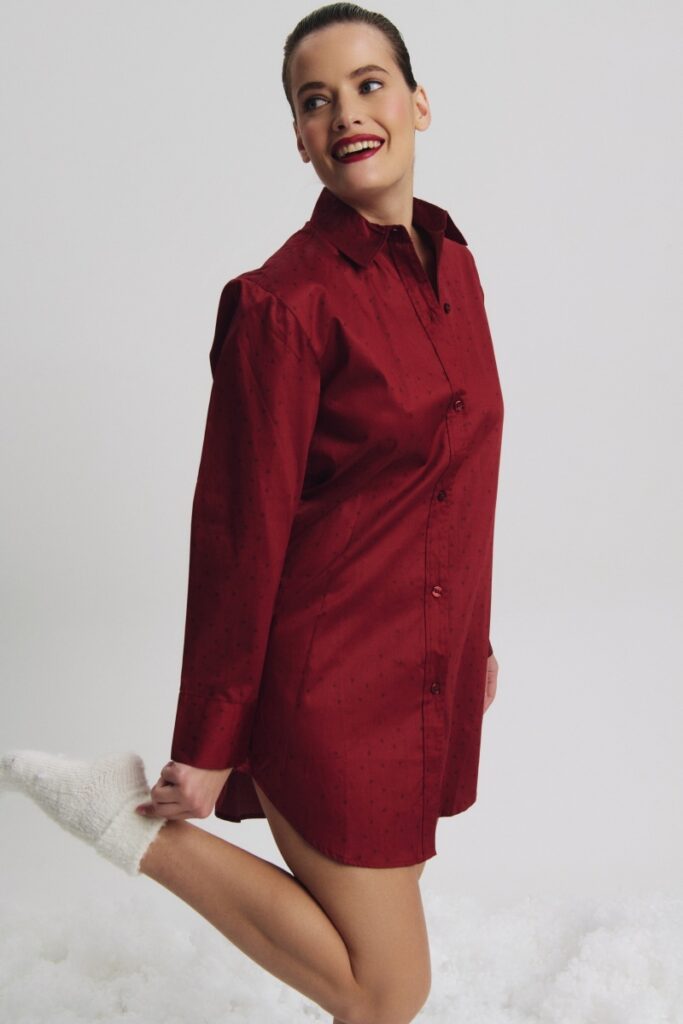 sku: VITTORIA | Brand: Aruelle  | Size: XSmall Small Medium Large XLarge XXLarge  | Colors: Бургундское вино  | Бренды Aruelle | Домашняя одежда Сорочки | Title: Сорочка VITTORIA