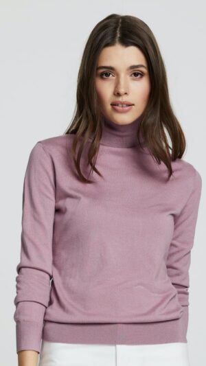 sku: W21-00SC518 | Brand: Marc Andre  | Size: 36 38 40 42 44  | Colors: Розовый  | Бренды Marc&Andre | Кашемир Джемперы | Title: Свитер-водолазка LAVISH SENSE