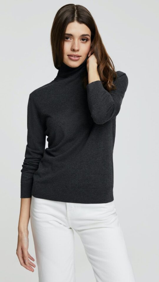 sku: W21-00SC318 | Brand: Marc Andre  | Size: 36 38 40 42 44  | Colors: Серый  | Бренды Marc&Andre | Кашемир Джемперы | Title: Свитер-водолазка LAVISH SENSE