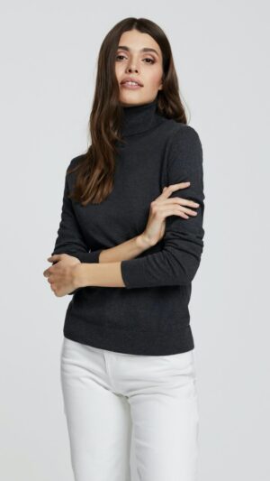 sku: W21-00SC318 | Brand: Marc Andre  | Size: 36 38 40 42 44  | Colors: Серый  | Бренды Marc&Andre | Кашемир Джемперы | Title: Свитер-водолазка LAVISH SENSE