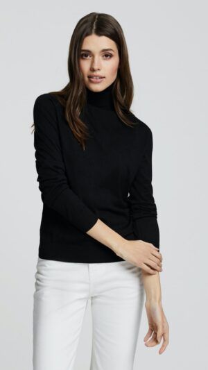 sku: W22-00SC0518 | Brand: Marc Andre  | Size: 36 38 40 42 44  | Colors: Черный  | Бренды Marc&Andre | Кашемир Джемперы | Title: Свитер-водолазка LAVISH SENSE