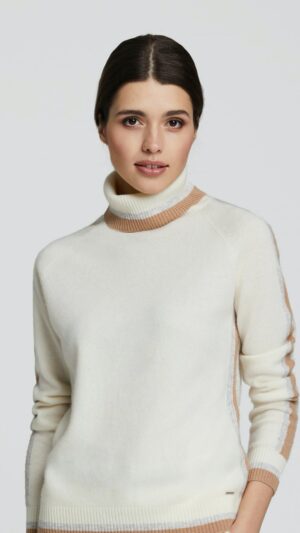 sku: W23-00CH0218 | Brand: Marc Andre  | Size: 36 38 40 42 44 46  | Colors: Белый  | Бренды Marc&Andre | Кашемир Джемперы | Title: Свитер-водолазка TINDED AVENUES