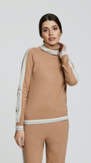 sku: W23-00CH0318 | Brand: Marc Andre  | Size: 36 38 40 42 44 46  | Colors: Бежевый  | Бренды Marc&Andre | Кашемир Джемперы | Title: Свитер-водолазка TINDED AVENUES