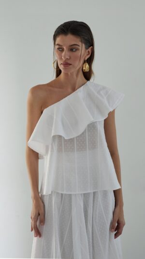 sku: 61911 | Brand: Laete  | Size: XSmall Small Medium Large XLarge  | Colors: Белый Манго Синий  | Бренды Laete | Пляжная одежда | Title: Топ