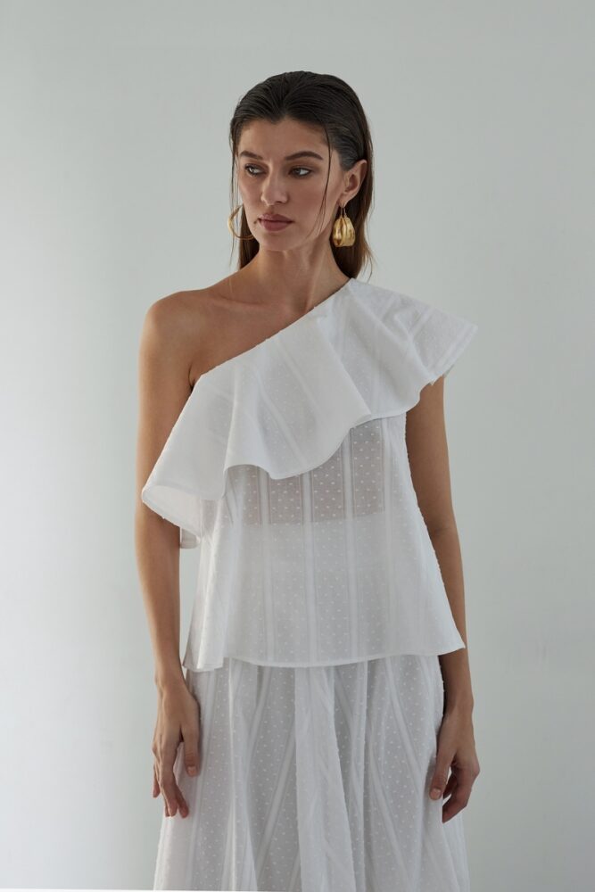 sku: 61911 | Brand: Laete  | Size: XSmall Small Medium Large XLarge  | Colors: Белый Манго Синий  | Бренды Laete | Пляжная одежда | Title: Топ