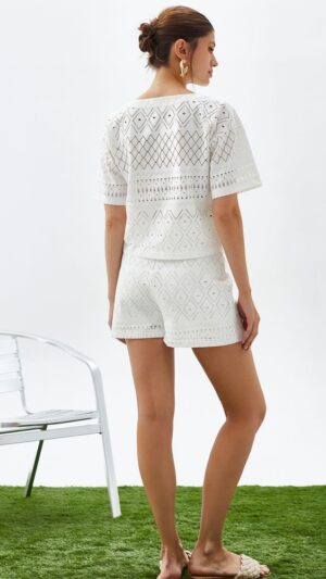 sku: 55446 | Brand: Laete  | Size: XSmall Small Medium Large XLarge XXLarge  | Colors: Молочный  | Бренды Laete | Пляжная одежда | Title: Топ