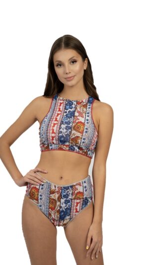 sku: 22019983 | Brand: Roda Soleil  | Size: XSmall Small Medium Large XLarge  | Colors: Цветной  | Бренды RoDa Soleil | Купальники Раздельные | Title: Топ спортивный ПЭЧВОРК