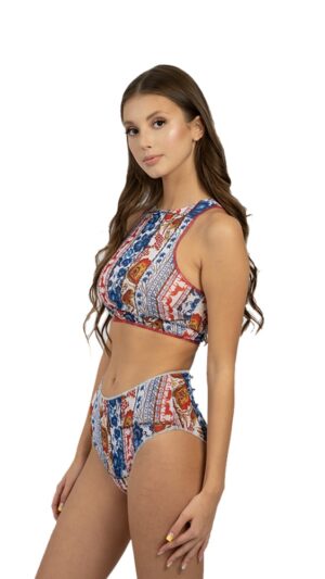 sku: 22019983 | Brand: Roda Soleil  | Size: XSmall Small Medium Large XLarge  | Colors: Цветной  | Бренды RoDa Soleil | Купальники Раздельные | Title: Топ спортивный ПЭЧВОРК