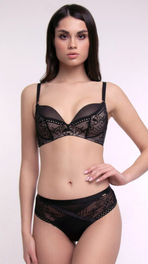 sku: 64056 | Brand: Rose&Petal  | Size: XSmall Small Medium Large XLarge  | Colors: Черный  | Бренды Rose&Petal | Трусы Нижнее белье Бразильяна | Title: Бразильяна AMOUREUX