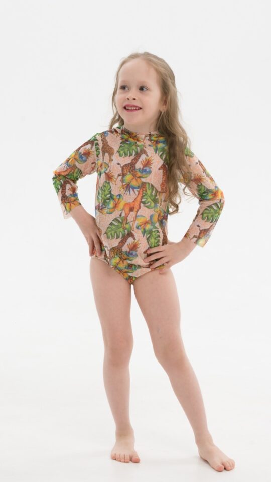 sku: 23002153 | Brand: RoDaSoleil  | Size: 104 110 116 122 128 134 140 146  | Colors: Цветной  | Бренды RoDaSoleil | Детские купальники | Title: Трусы детские ЖИРАФЫ