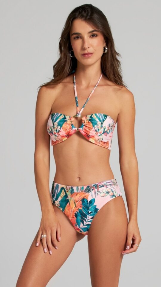 sku: 25049B | Brand: Cosita Linda  | Size: Small Medium Large XLarge  | Colors: Мульти  | Бренды Cosita Linda | Купальники Раздельные | Title: Бандо EXOTIC LEAVES