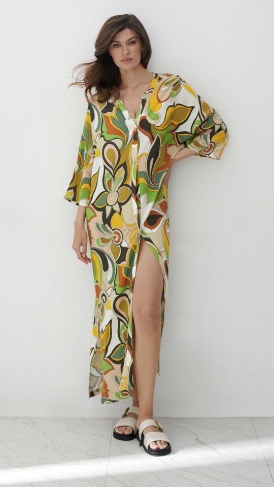 sku: 61921 | Brand: Laete  | Size: Small Medium Large  | Colors: Бирюзовый Зеленый Розовый  | Бренды Laete | Пляжная одежда | Title: Туника