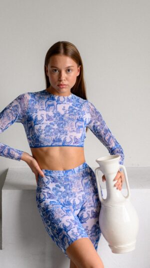 sku: 22000815 | Brand: Roda Soleil  | Size: Small Medium Large  | Colors: Голубой  | Бренды RoDa Soleil | Пляжная одежда | Title: Велосипедки ИНДИЯ
