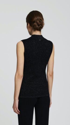 sku: W23-00CH2005 | Brand: Marc Andre  | Size: 36 38 40 42 44  | Colors: Черный  | Бренды Marc&Andre | Кашемир Джемперы | Title: Водолазка без рукавов HIDDEN DIAMOND
